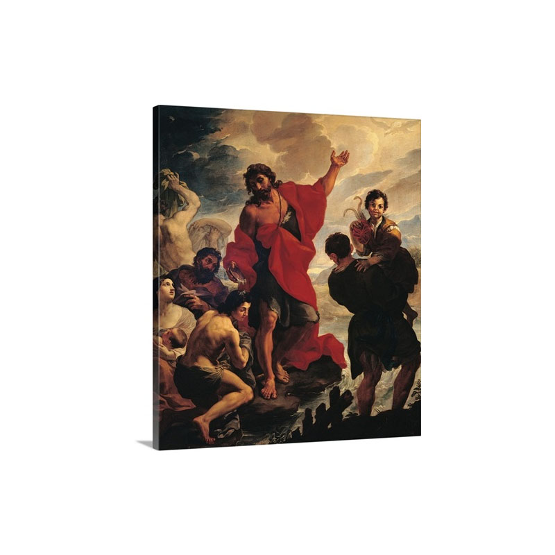 Baptist Christening The Crowds By Giuseppe Ghezzi C 1680 1699 Rome Italy Wall Art - Canvas - Gallery Wrap