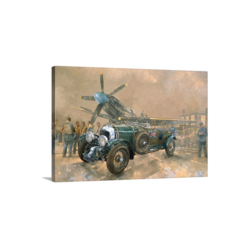 Bentley And Spitfire Wall Art - Canvas - Gallery Wrap