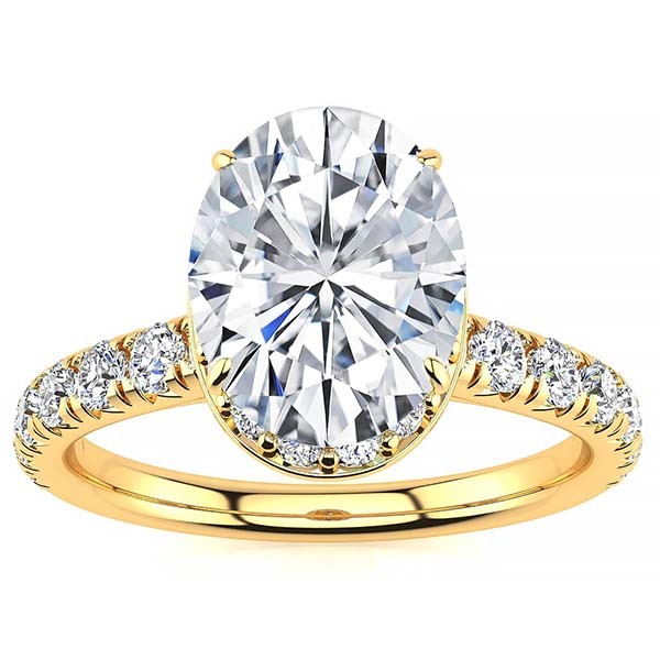 Bethany Moissanite Ring - Yellow Gold