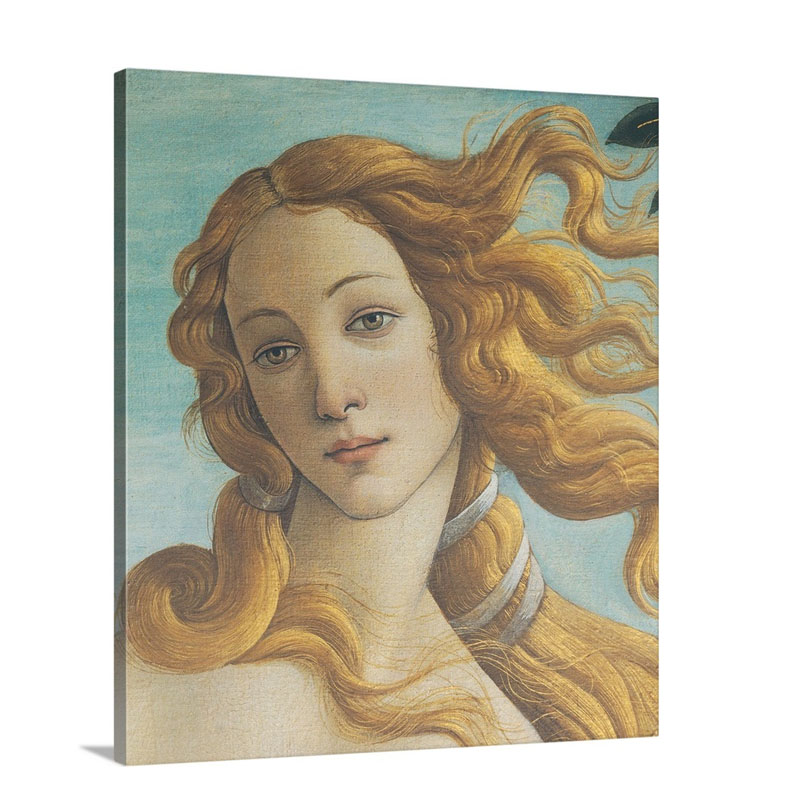 Birth Of Venus Head Of Venus By Botticelli 1484 1485 Uffizi Gallery Florence Wall Art - Canvas - Gallery Wrap