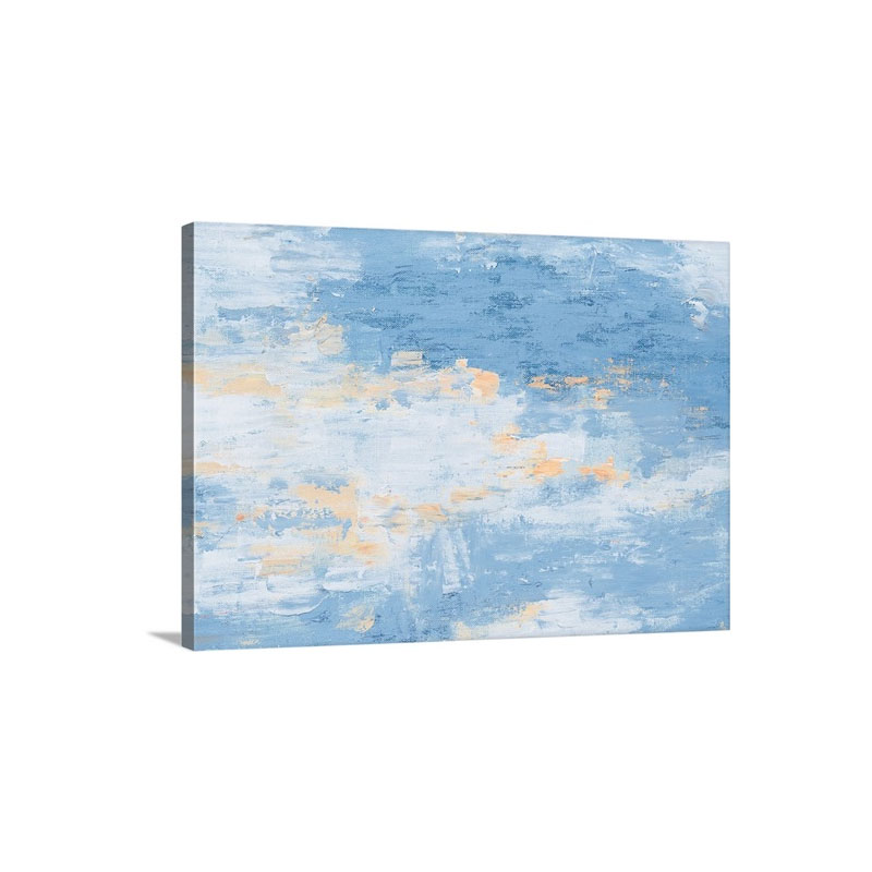 Blue White Oil Painting Wall Art - Canvas - Gallery Wrap