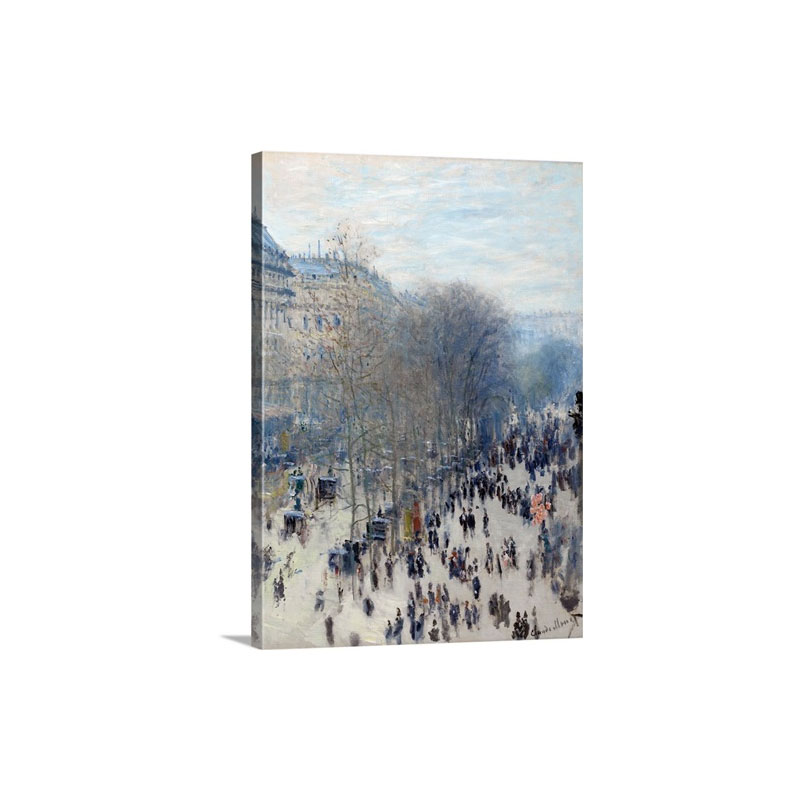 Boulevard Des Capucines By Claude Monet Wall Art - Canvas - Gallery Wrap