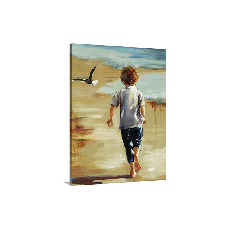 Boy At The Beach Wall Art - Canvas - Canvas - Gallery Wrap