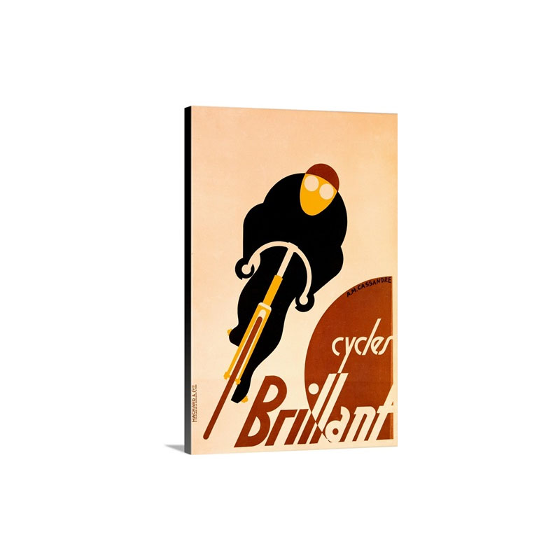 Brilliant Cycles Vintage Poster By Adolphe Mouron Cassandre Wall Art - Canvas - Gallery Wrap