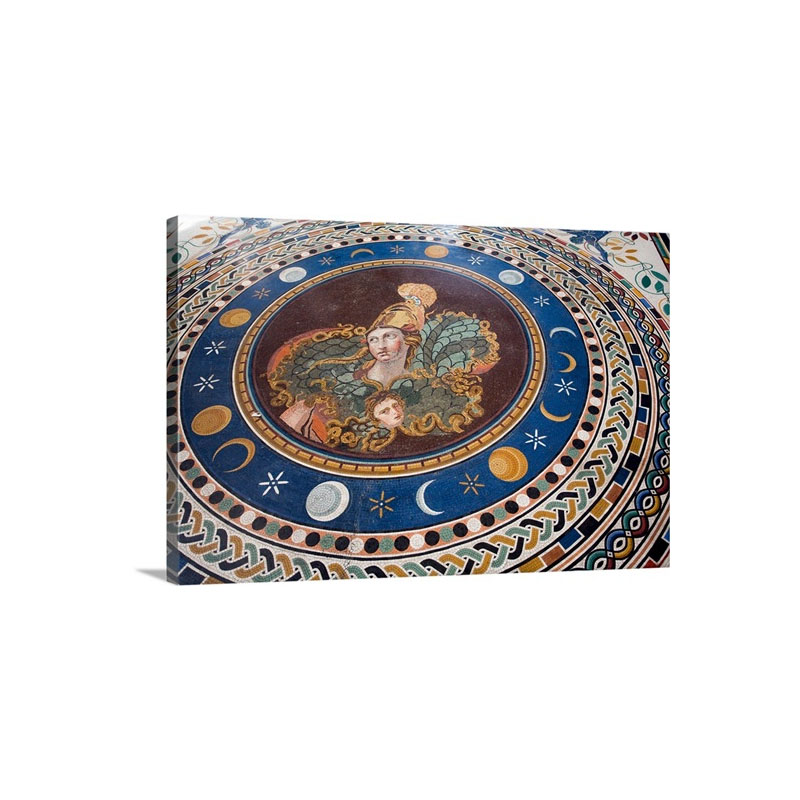 Bust Of Athene Roman Mosaic From Tusculum Greek Cross Room Vatican Museums Wall Art - Canvas - Gallery Wrap