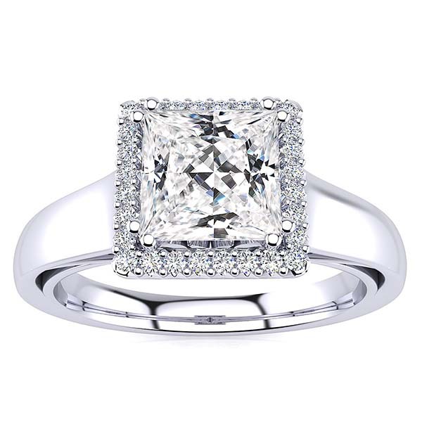 Camilla Moissanite Ring - White Gold