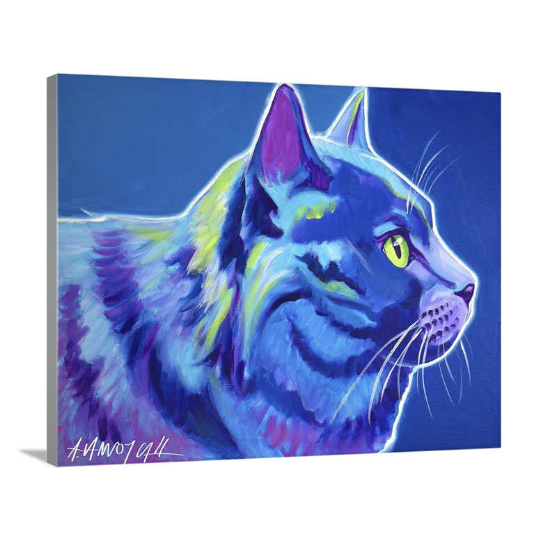 Cat Blue Boy Wall Art - Canvas - Gallery Wrap
