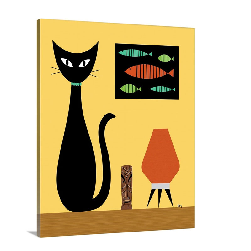 Cat on Tabletop 3 Wall Art - Canvas - Gallery Wrap