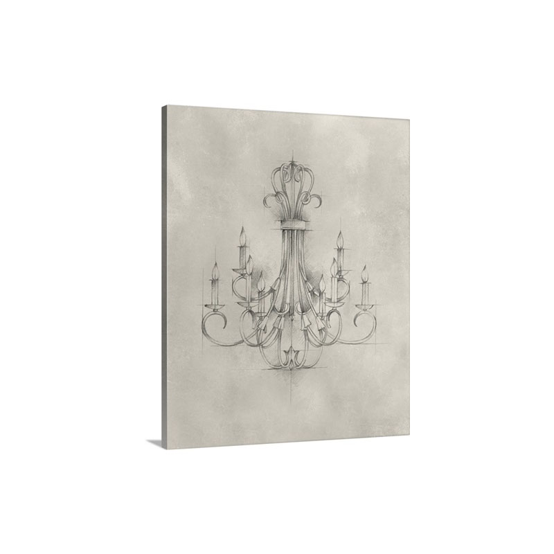 Chandelier Schematic I V Wall Art - Canvas - Gallery Wrap