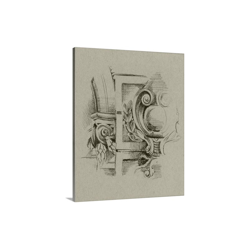Charcoal Architectural Study I V Wall Art - Canvas - Gallery Wrap