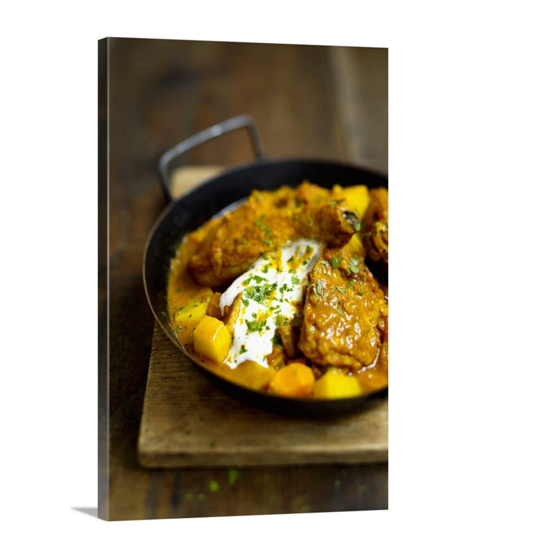 Chicken Curry With Yogurt India Wall Art - Canvas - Gallery Wrap