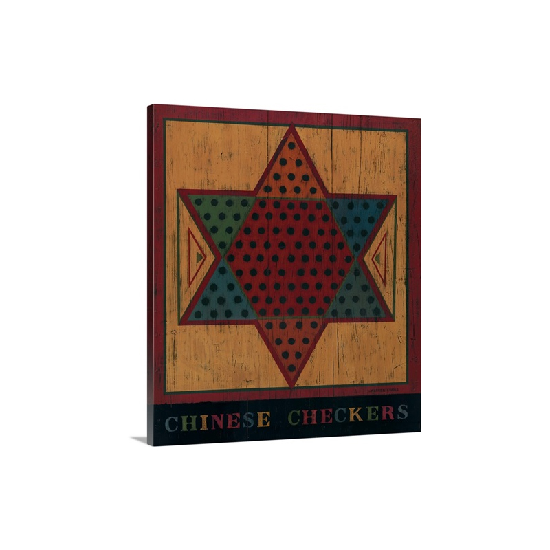 Chinese Checkers Wall Art - Canvas - Gallery Wrap