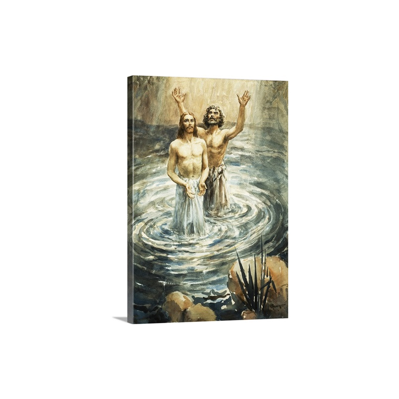 Christ Being Baptised By John The Baptist Wall Art - Canvas - Gallery Wrap