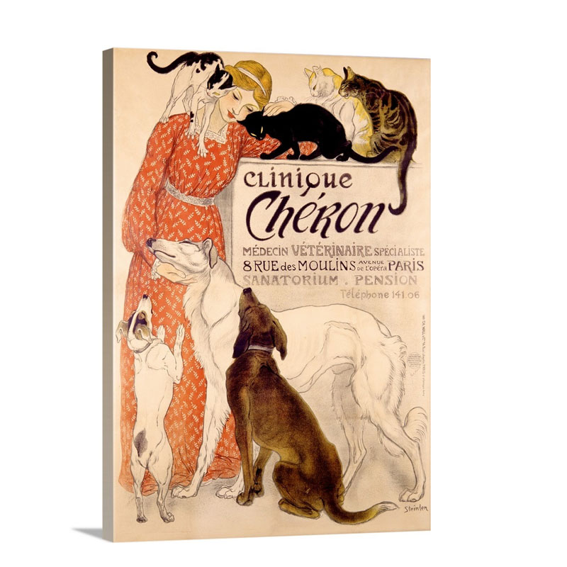 Clinique Cheron Vintage Poster By Theophile Alexandre Steinlen Wall Art - Canvas - Gallery Wrap