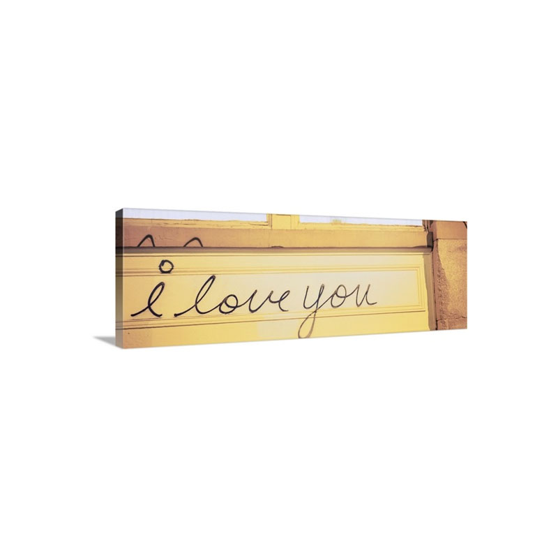 Close Up Of I love You Written On A Wall Wall Art - Canvas - Gallery Wrap