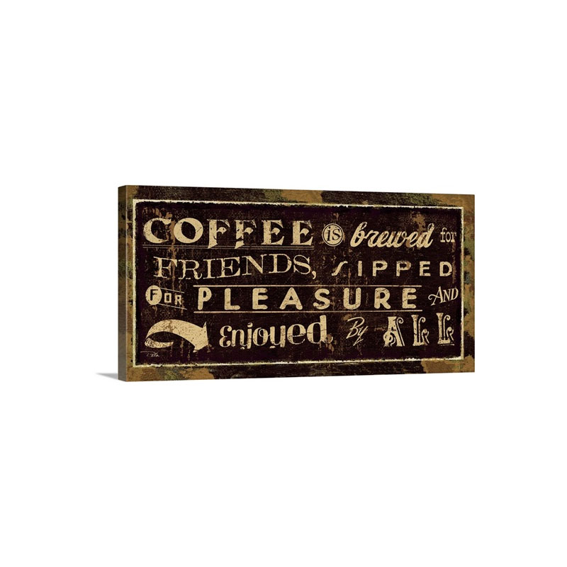 Coffee Quotes I V Wall Art - Canvas - Gallery Wrap