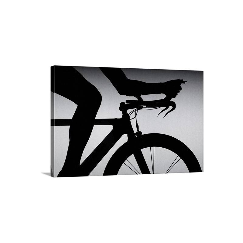 Cyclist With Time Trial Bicycle Wall Art - Canvas - Gallery Wrap