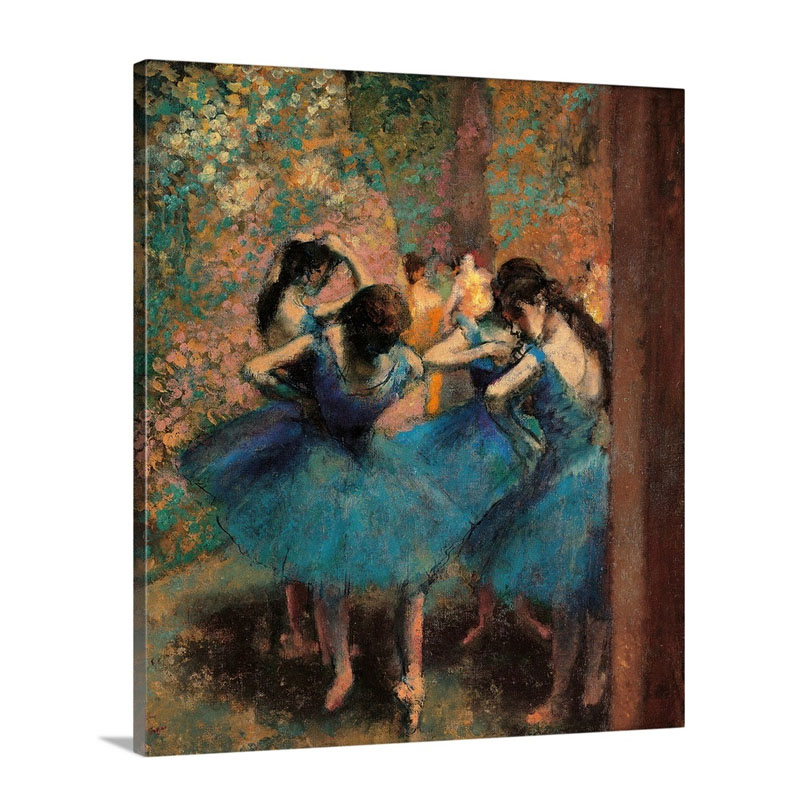 Dancers In Blue Danseuses Bleues By Edgar Degas Ca 1893 Musee d'Orsay Wall Art - Canvas - Gallery Wrap