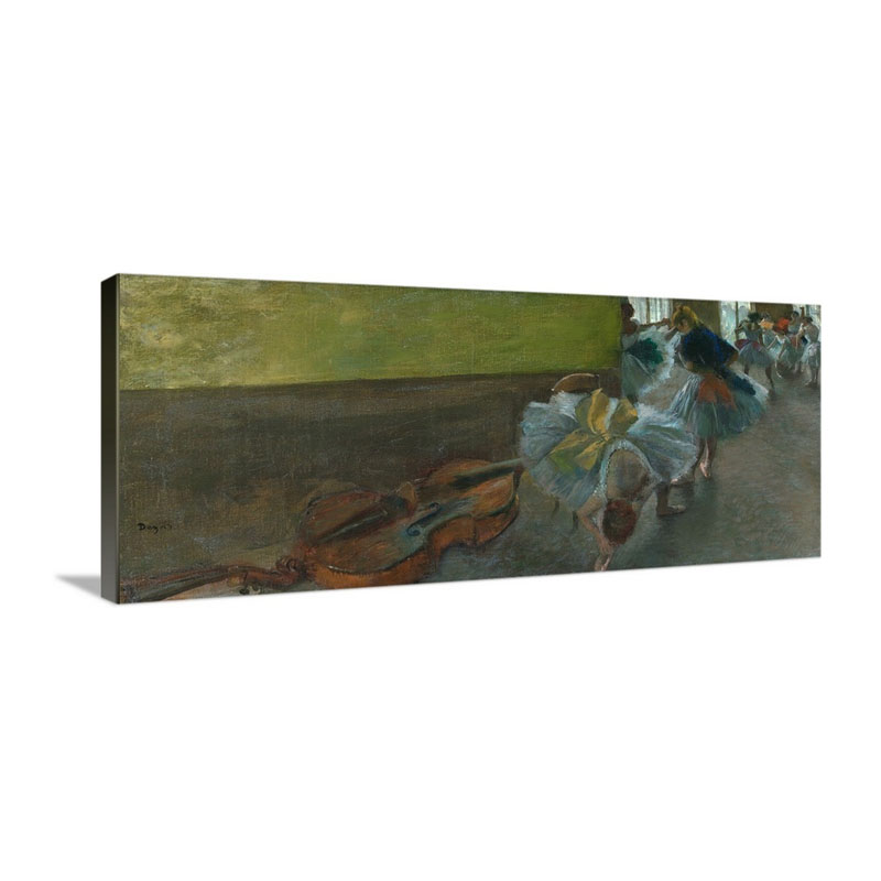 Dancers In The Rehearsal Room With A Double Bass Wall Art - Canvas - Gallery Wrap