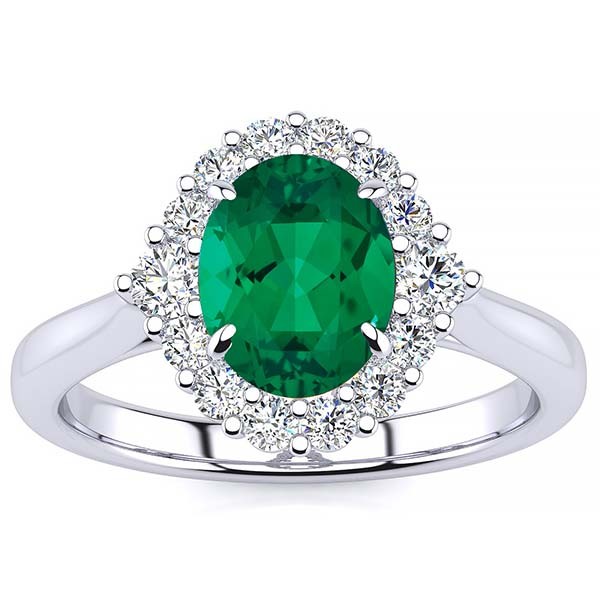 Debora Emerald Ring - White Gold