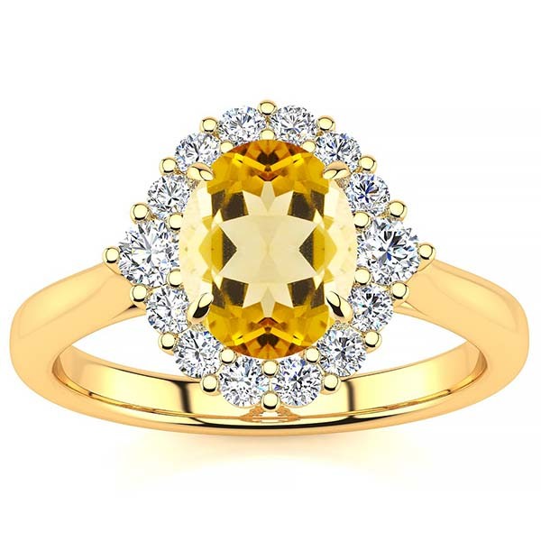 Debora Yellow Citrine Ring - Yellow Gold