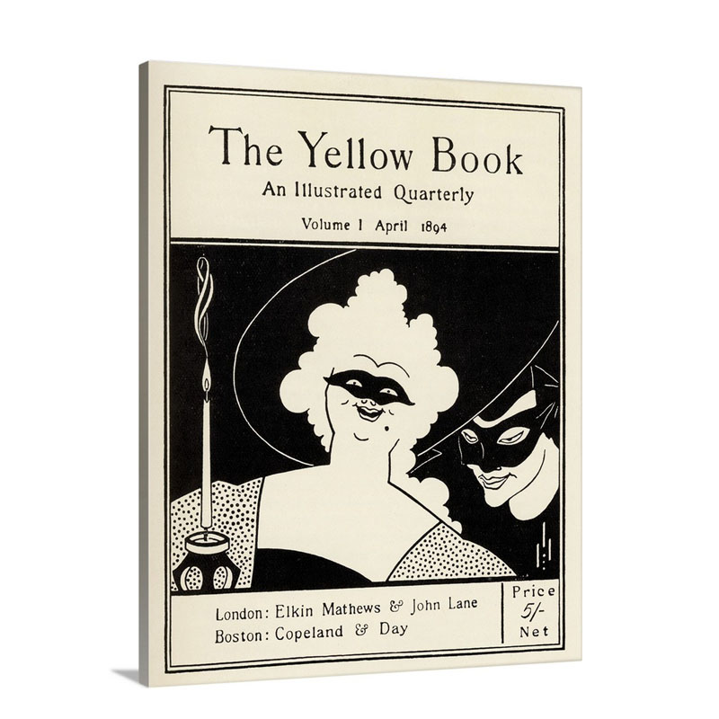 Design By Aubrey Beardsley Cover Of The Yellow Book Volume 1 Wall Art - Canvas - Gallery Wrap
