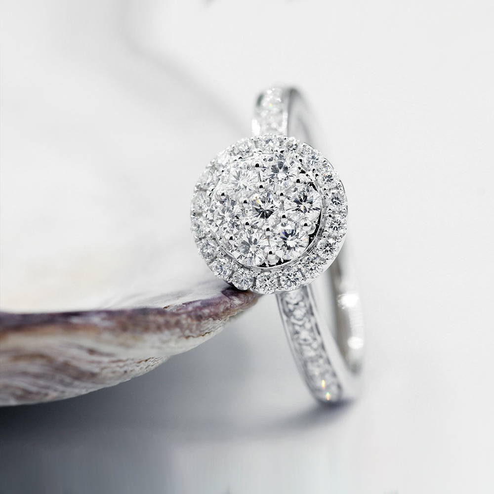 Diamond Cluster Illusion Ring
