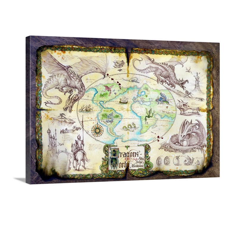 Dragons Of The World Wall Art - Canvas - Gallery Wrap