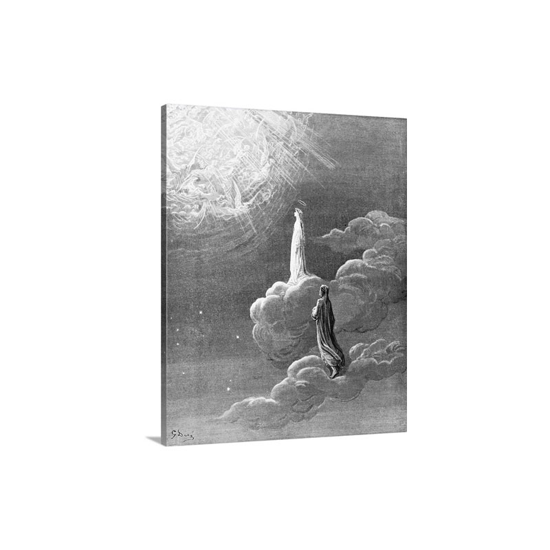 Drawing Depicting A Dante's Paradisio Scene Wall Art - Canvas - Gallery Wrap