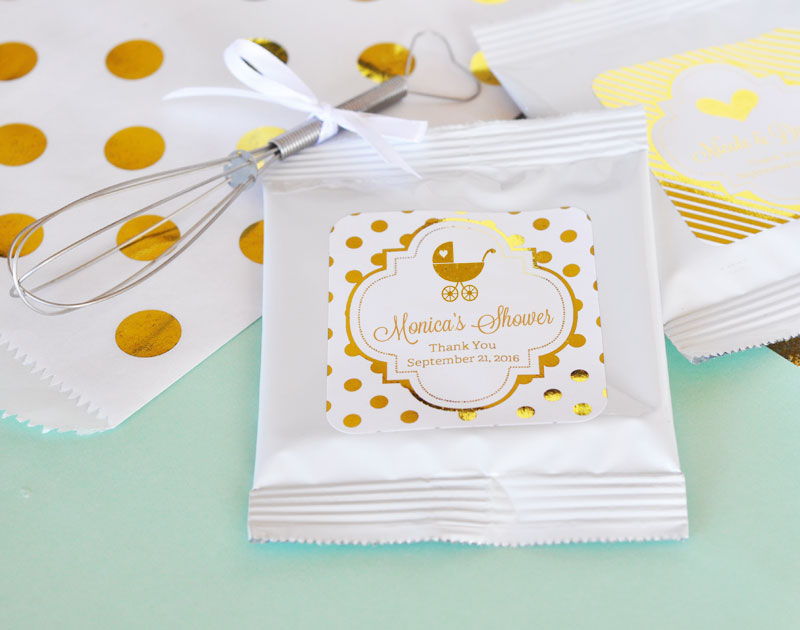 Personalized Metallic Foil Lemonade + Optional Heart Whisk - Baby - 24 Pieces