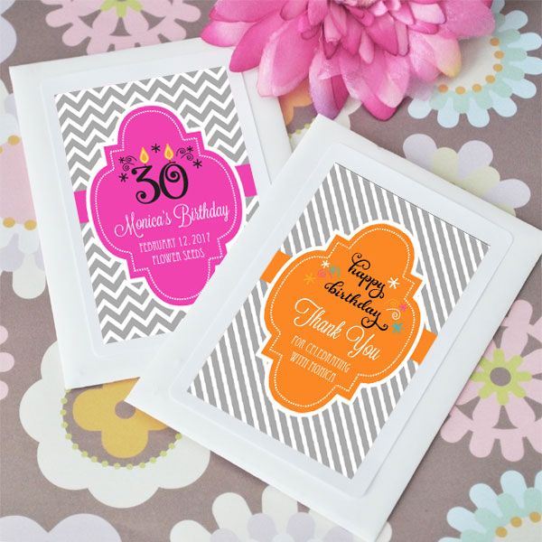 Personalized Birthday Seed Packets - 24 Pieces