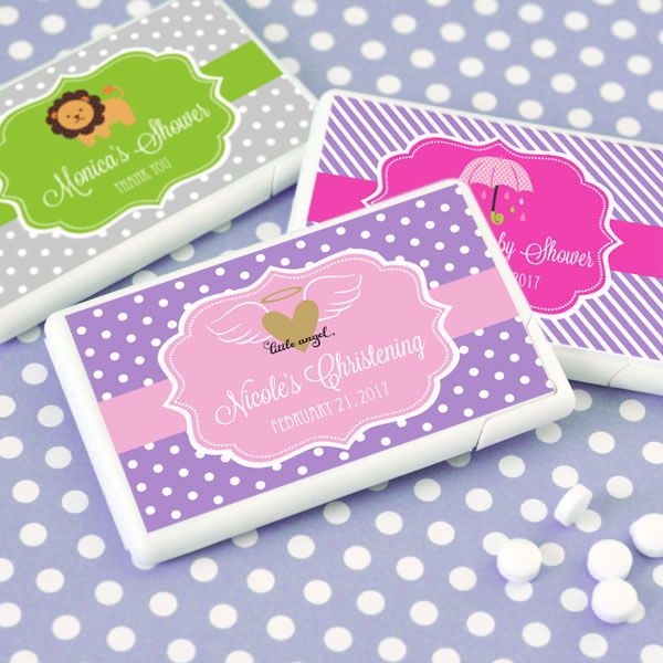 Personalized Baby Shower Mini Mint Favors - 24 Pieces