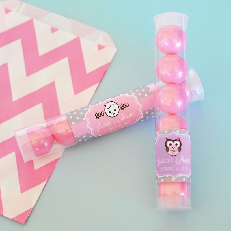 Personalized Baby Shower Candy Tubes - 24 Pieces