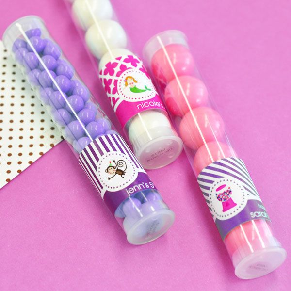 Personalized MOD Kid's Birthday Candy Tubes - 24 Pieces