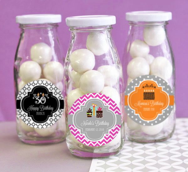 Personalized Birthday Milk Bottles - 24 Pieces