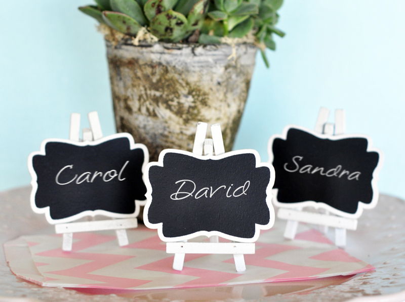 Framed Chalkboard Place Cards