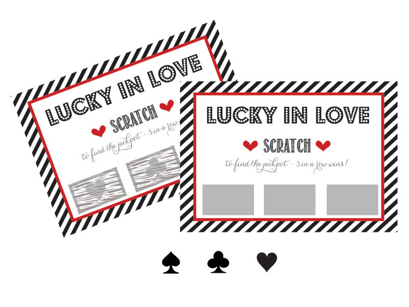 Lucky in Love Scratch Off Game Cards - Set of 12