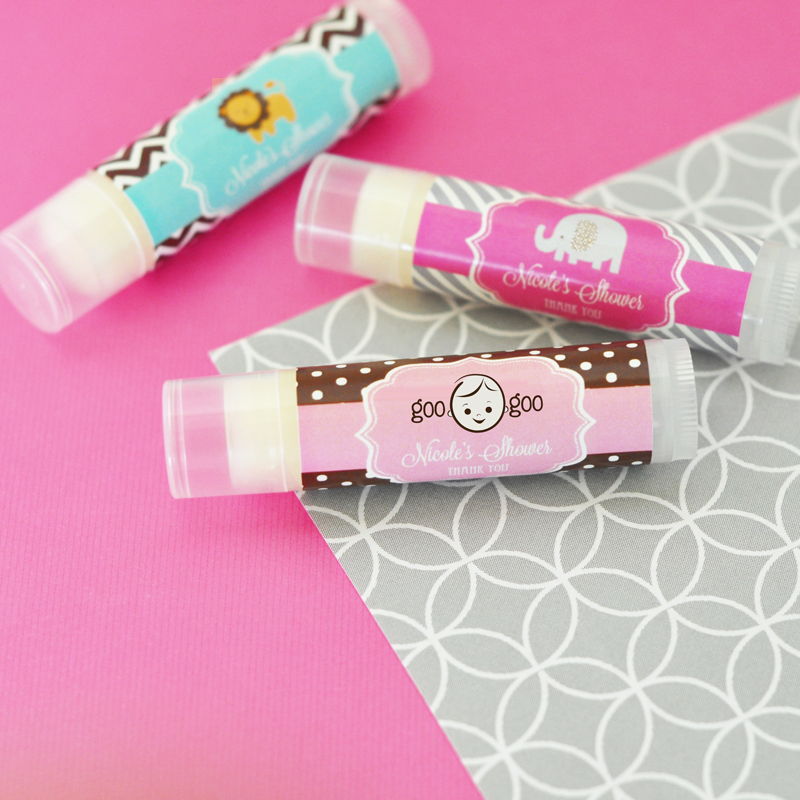 Personalized Baby Shower Lip Balm Tubes - 24 Pieces