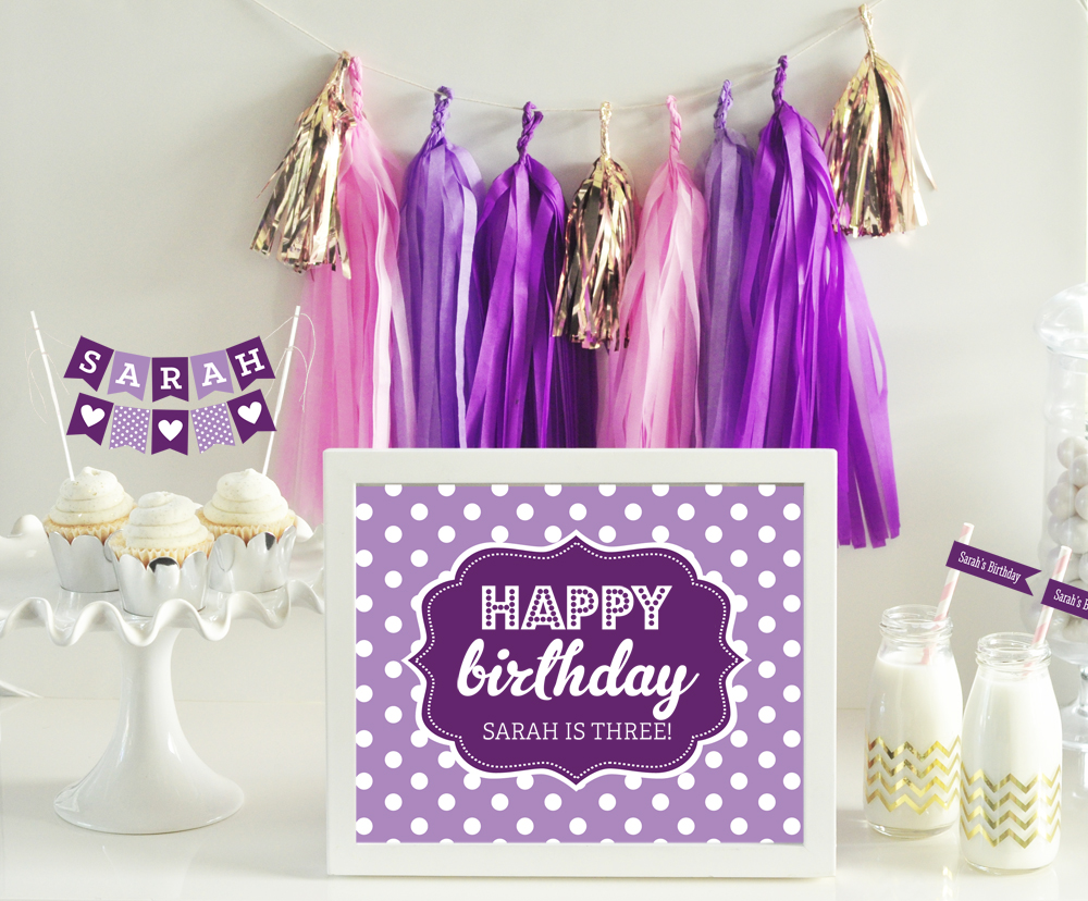 Personalized Typography Birthday Sign