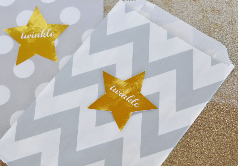 Personalized Foil Star Stickers - 24 Pieces