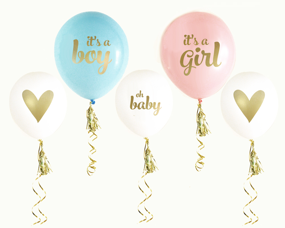 Gold BABY SHOWER Balloons - Set of 3