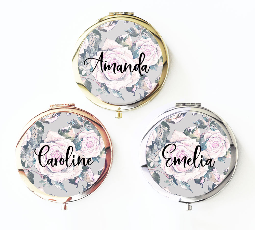 Personalized Rose Garden Compacts
