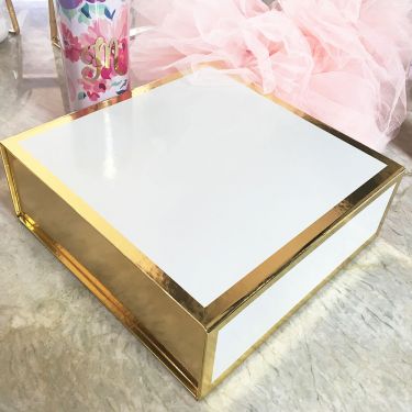 Blank White and Gold Gift Boxes