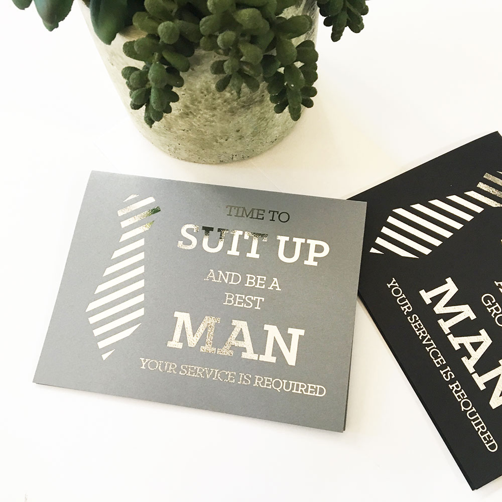 Be My Groomsmen Cards - Set of 4