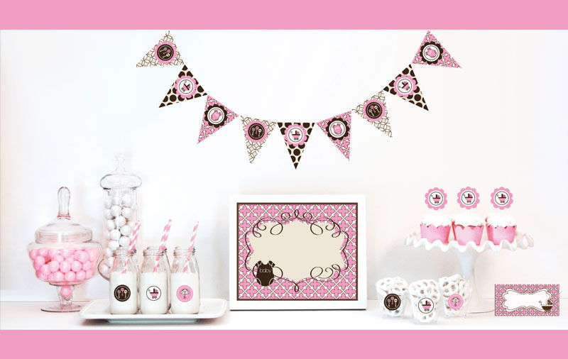 Pink Baby Shower Decorations Starter Kit