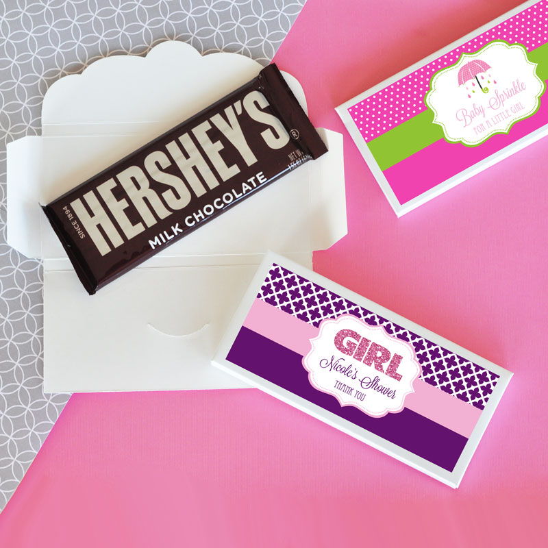 Personalized Baby Shower Candy Wrapper Covers - 24 Pieces