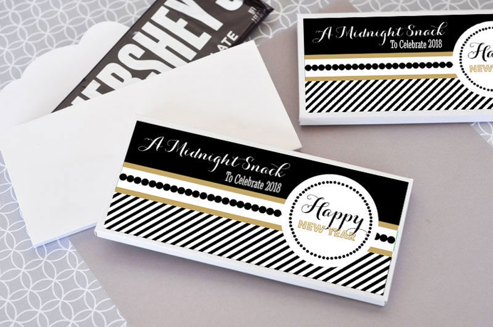 Personalized New Years Eve Party Candy Wrapper Covers - 24  Pieces 