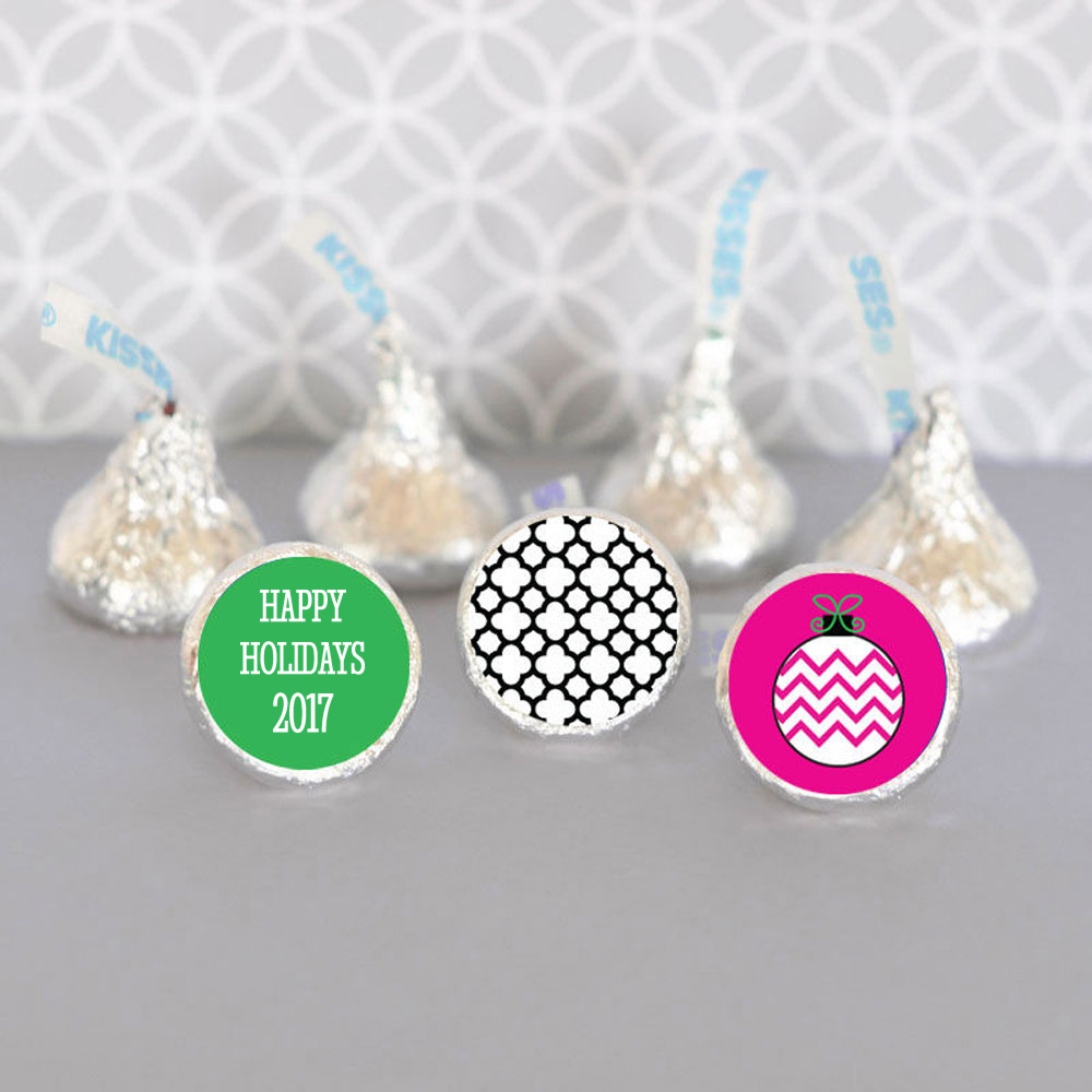 Personalized Holiday Party Hershey's® Kisses Labels Trio - Set of 108