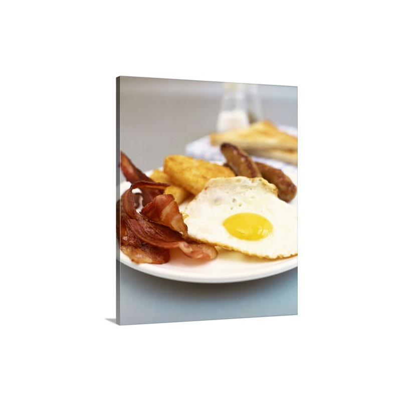 Eggs Bacon Hashbrown And Sausage Wall Art - Canvas - Gallery Wrap