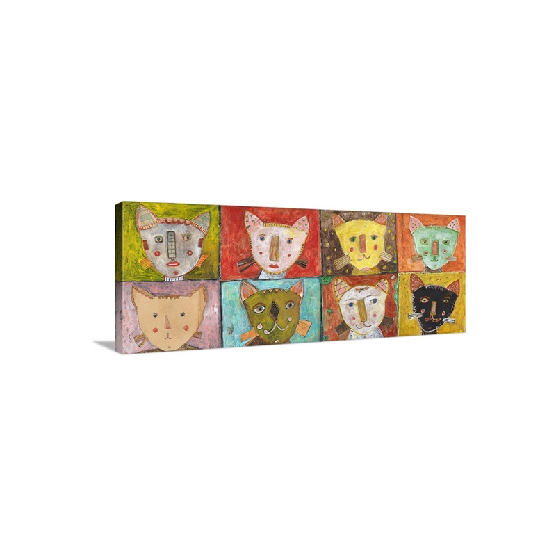 Eight Cats Wall Art - Canvas - Gallery Wrap